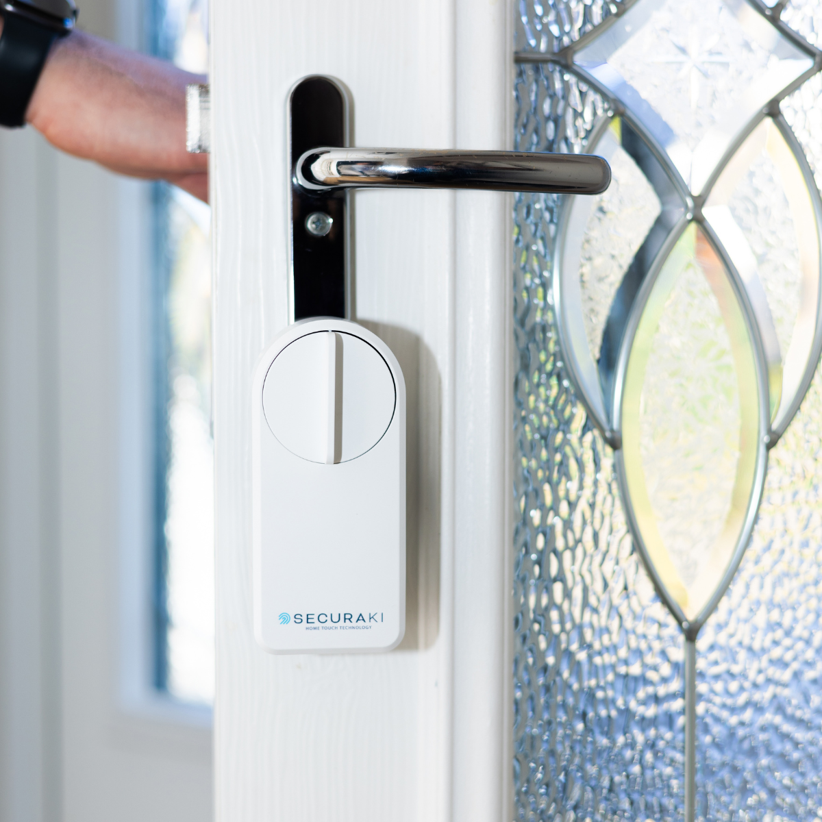 Securaki Smart Door Lock In Use